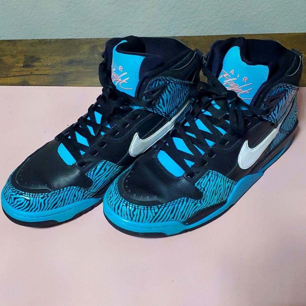 Nike Air Flight Condor High 'Blue Zebra, Men's, Size 10.5